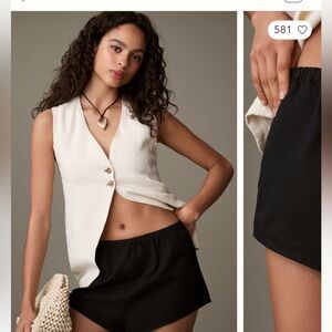 NWT Anthropologie Black High-Waisted Shorts
Size large